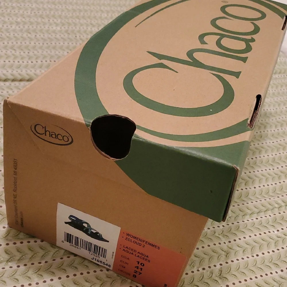 Chaco's Zcloud‎ 2 Stylish Women's Sandals in Black and Laced Agua